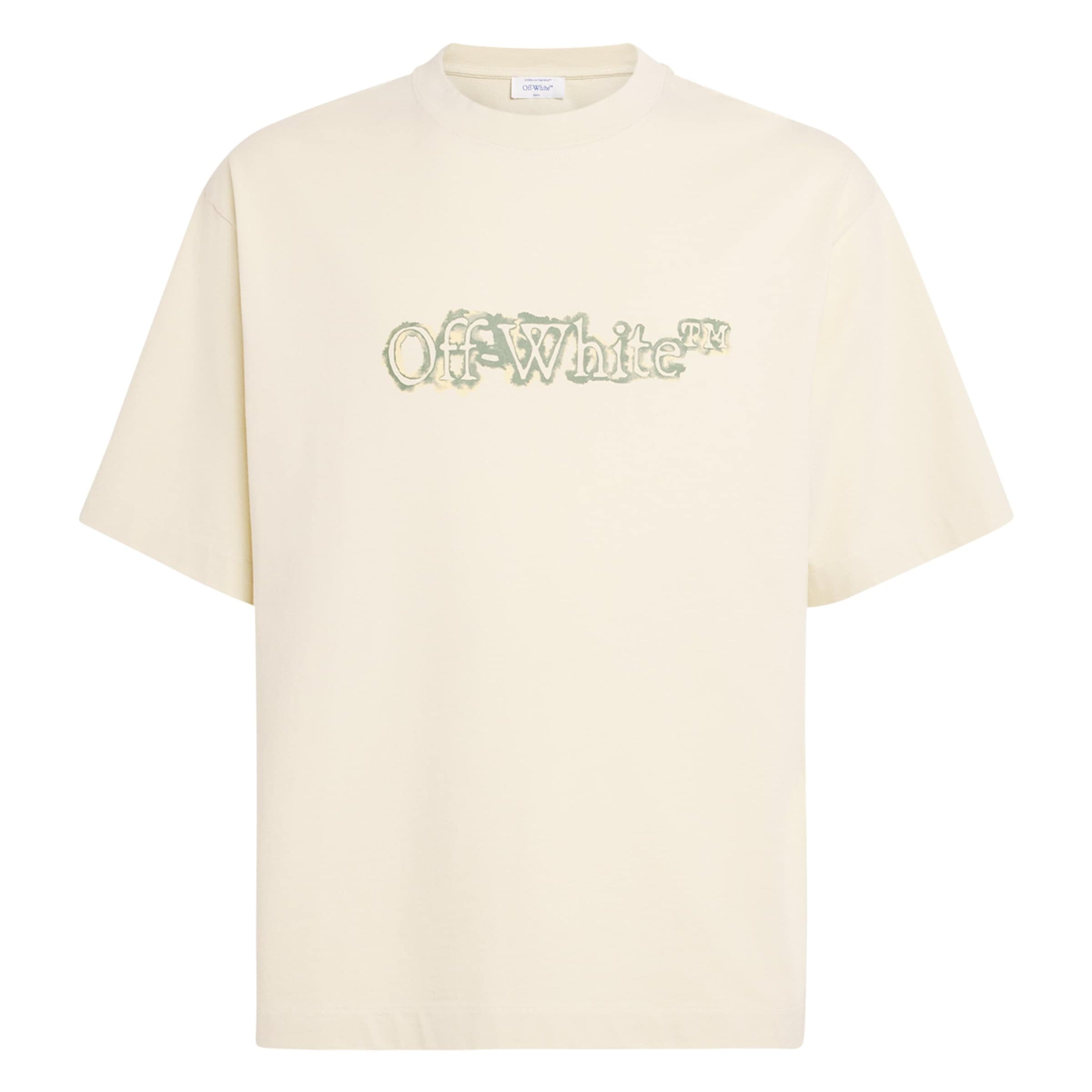 Off-White Cotton Cloudy Arrow Skate Logo T-Shirt
