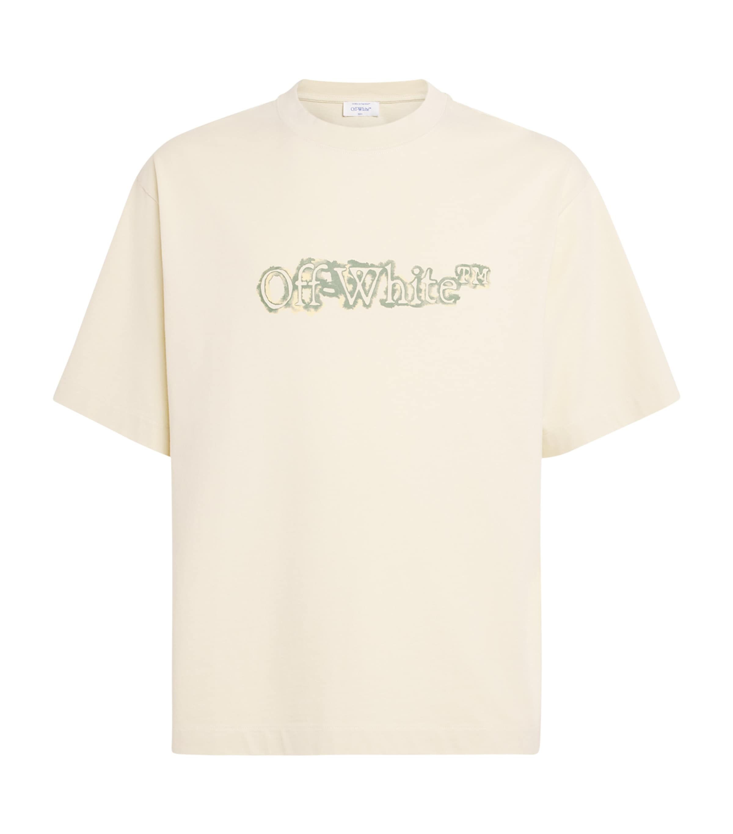 Off-White Cotton Cloudy Arrow Skate Logo T-Shirt