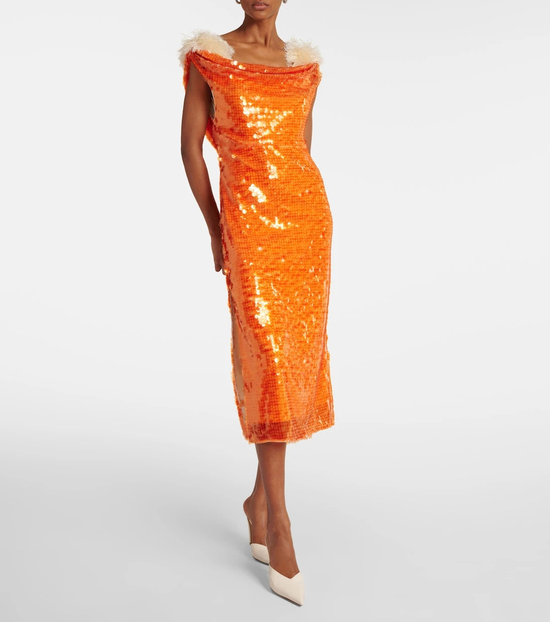 Xu Zhi - Sequined draped gown