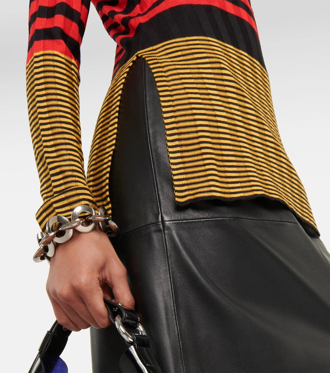 Proenza Schouler - White Label Slinky stripe long sleeve sweater