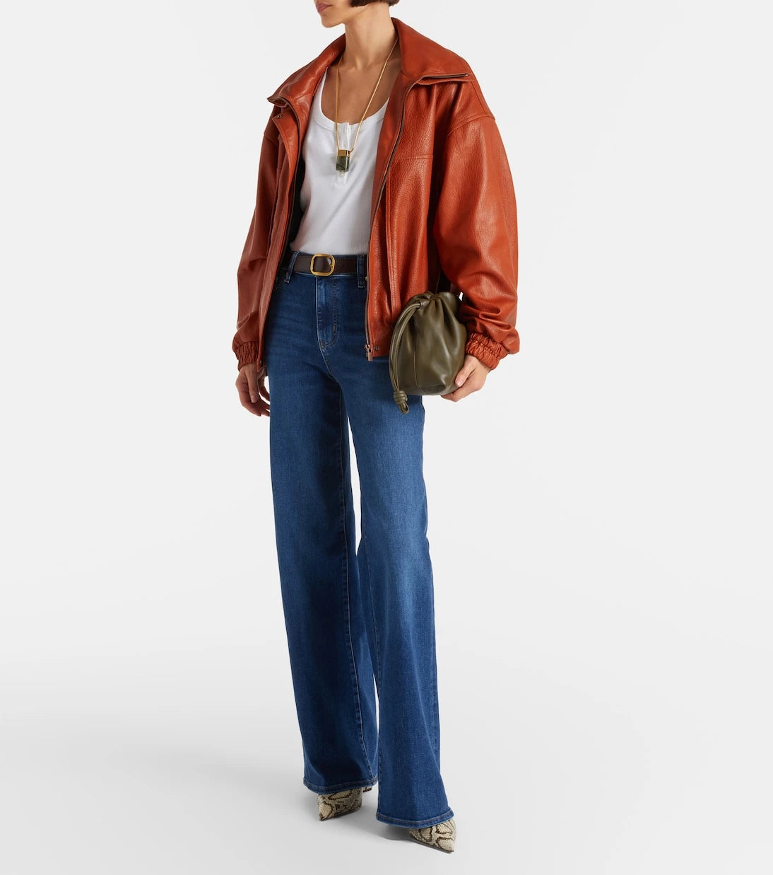 Frame - Le Slim high-rise wide-leg jeans
