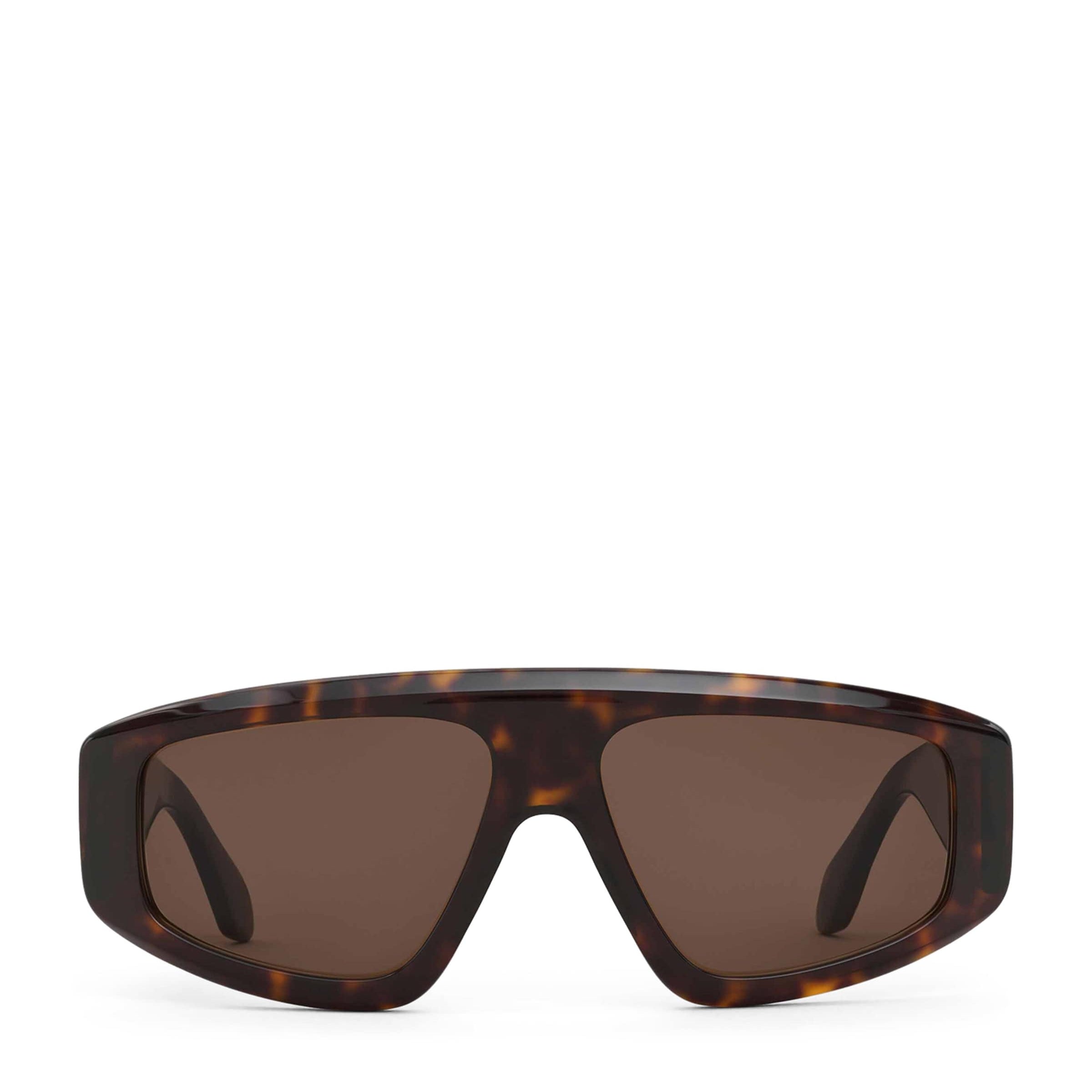Brown Acetate Aviator Mask Sunglasses