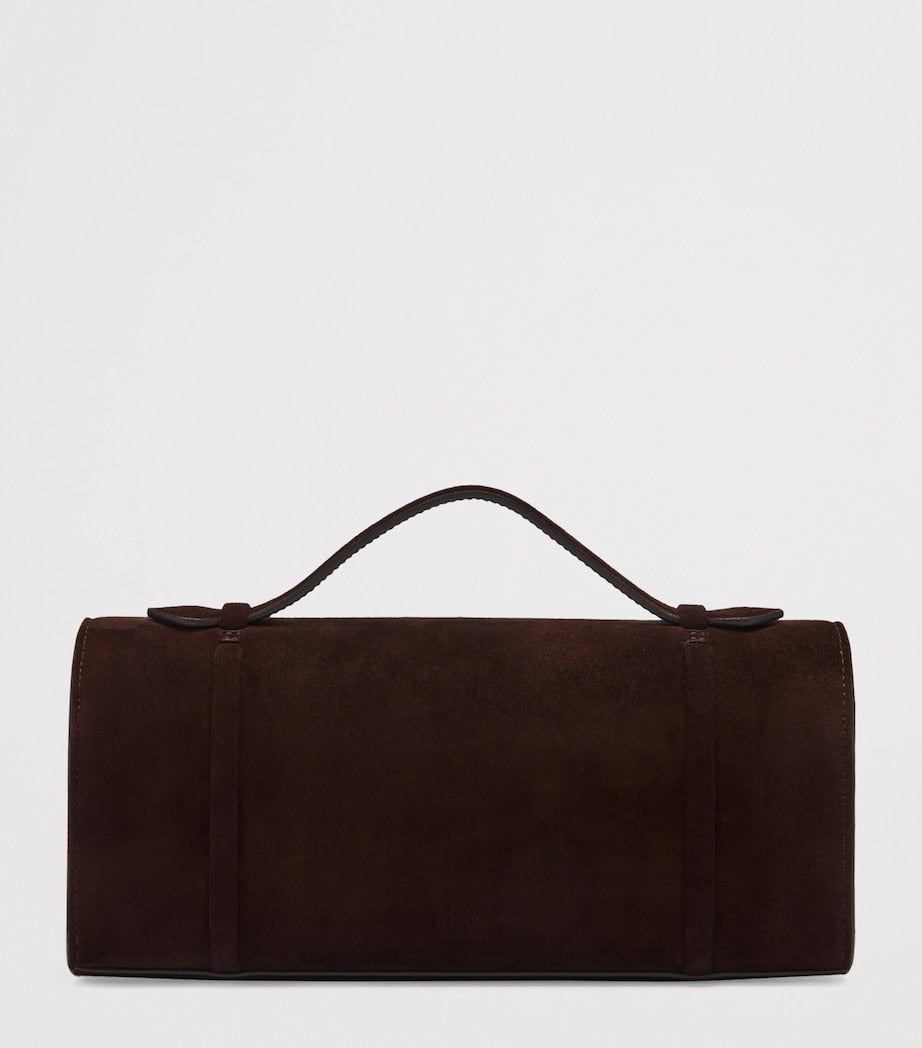 Suede May Clutch Bag EBONY