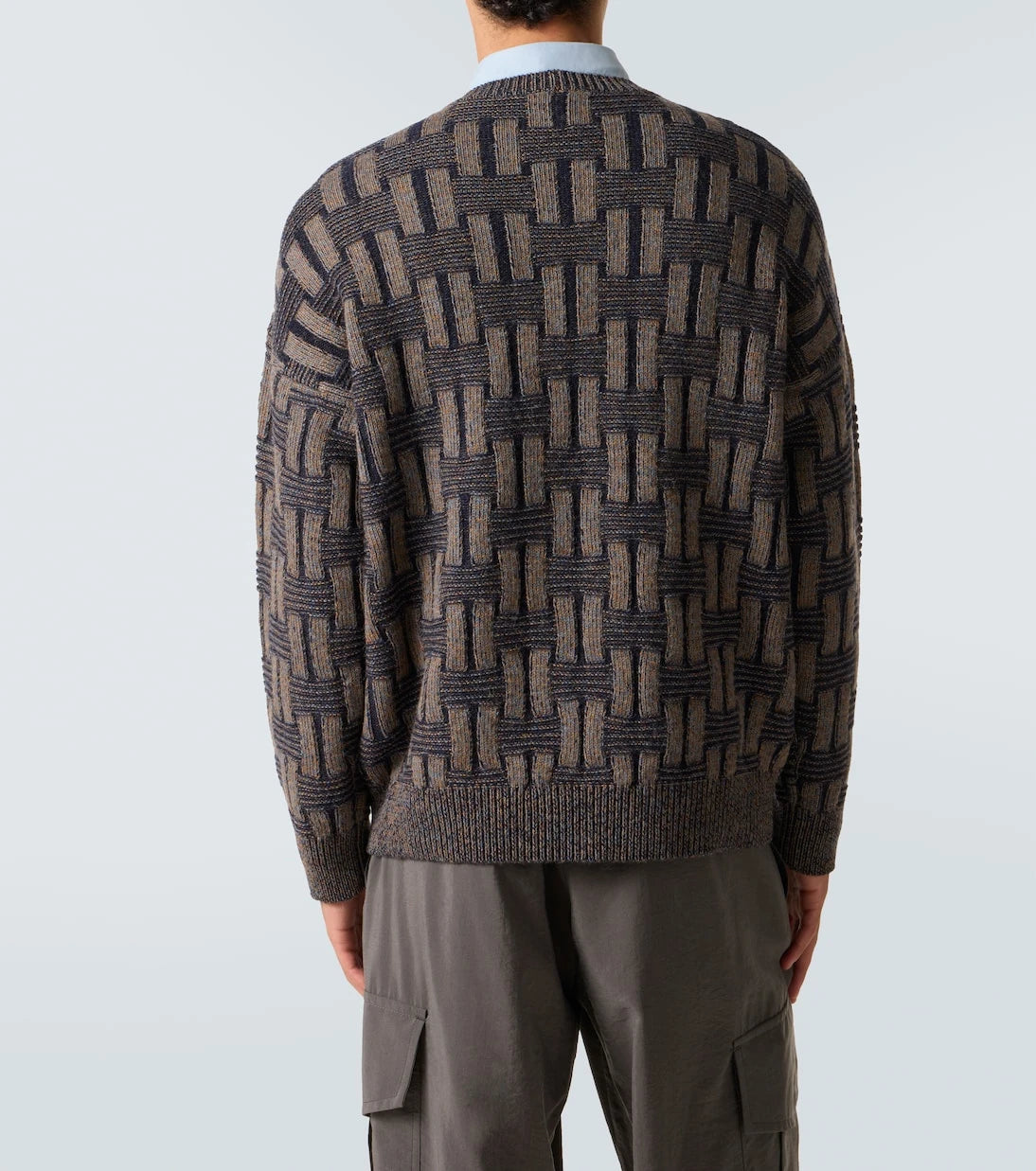 Giorgio Armani - Basketweave-knit camel hair sweater