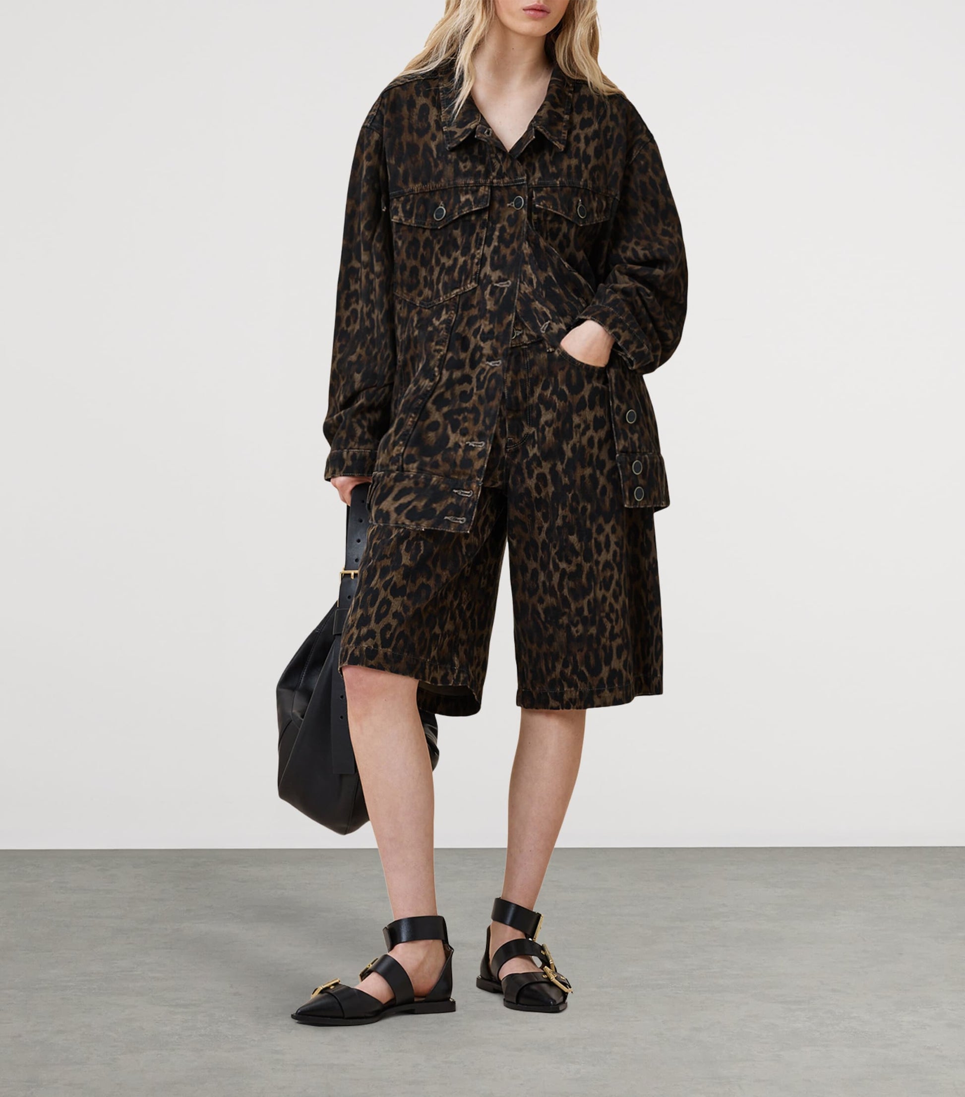 Leopard Print Louie Shorts LEPPO BROWN