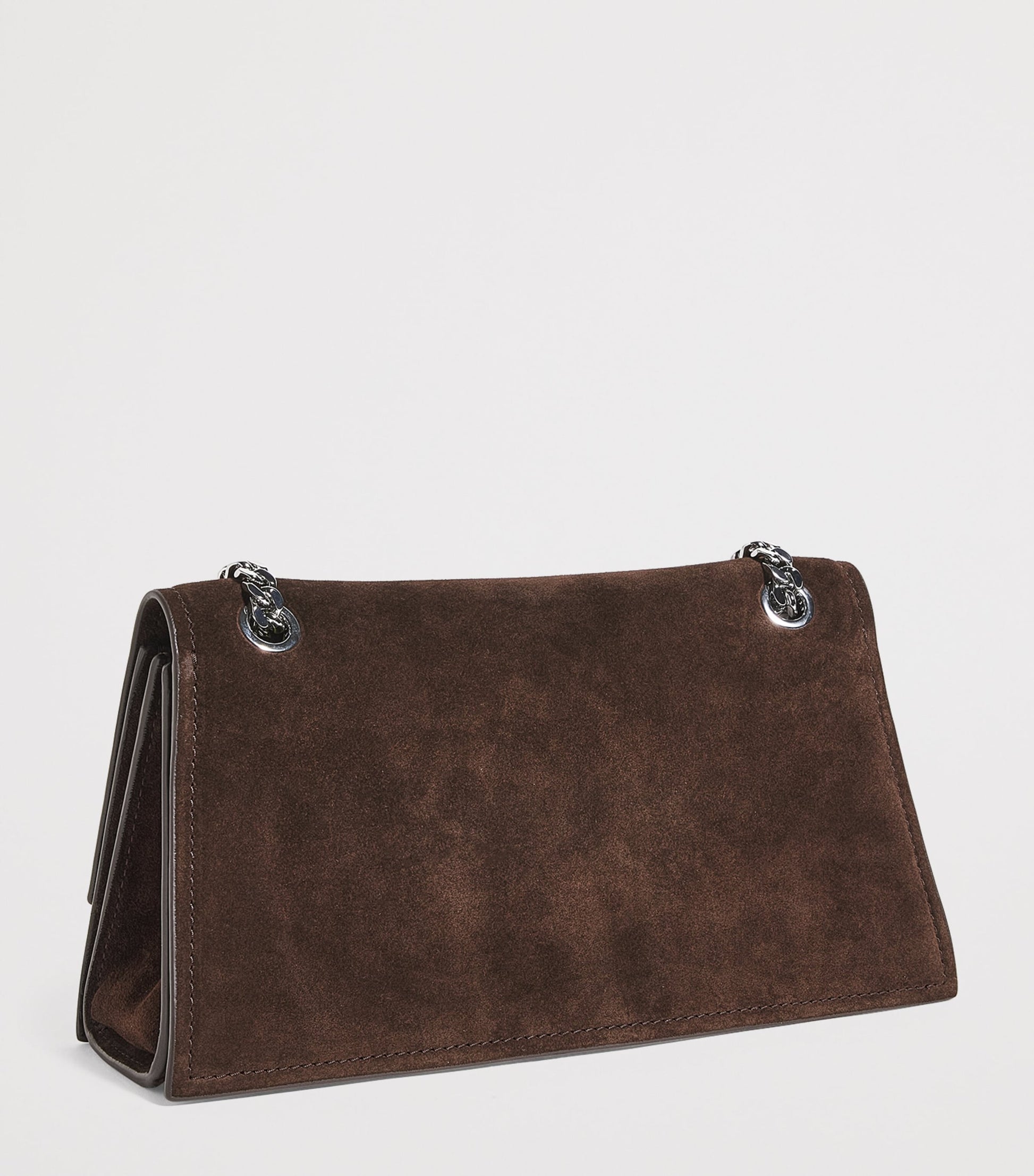 Suede Kira Turnlock Shoulder Bag