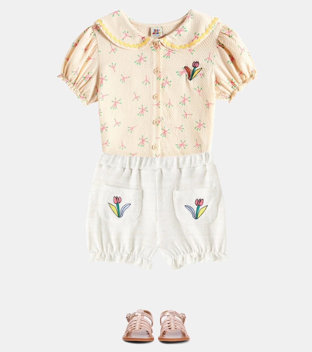 Jellymallow - Candy Flower floral sailor shirt