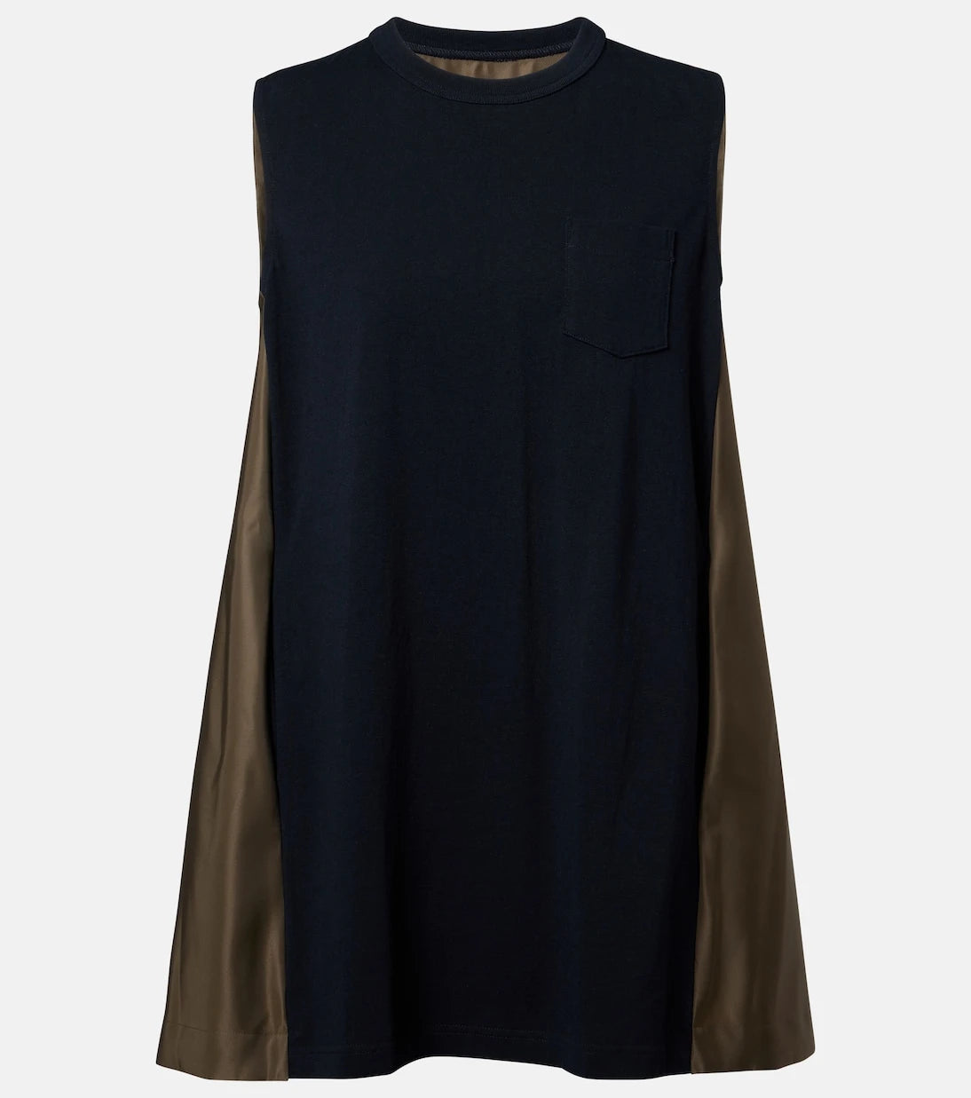 Sacai - فستان قصير متعدد الألواح