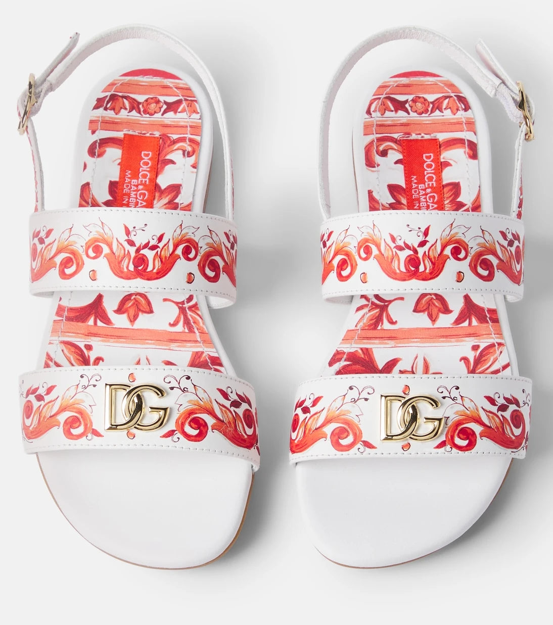 Dolce&Gabbana Kids - Majolica leather sandals