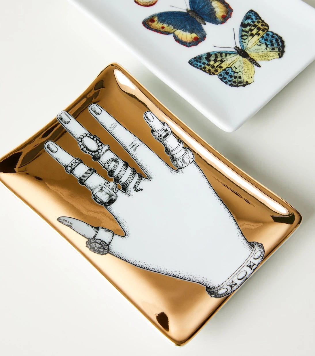 Fornasetti - Mano Con Anelli porcelain ashtray