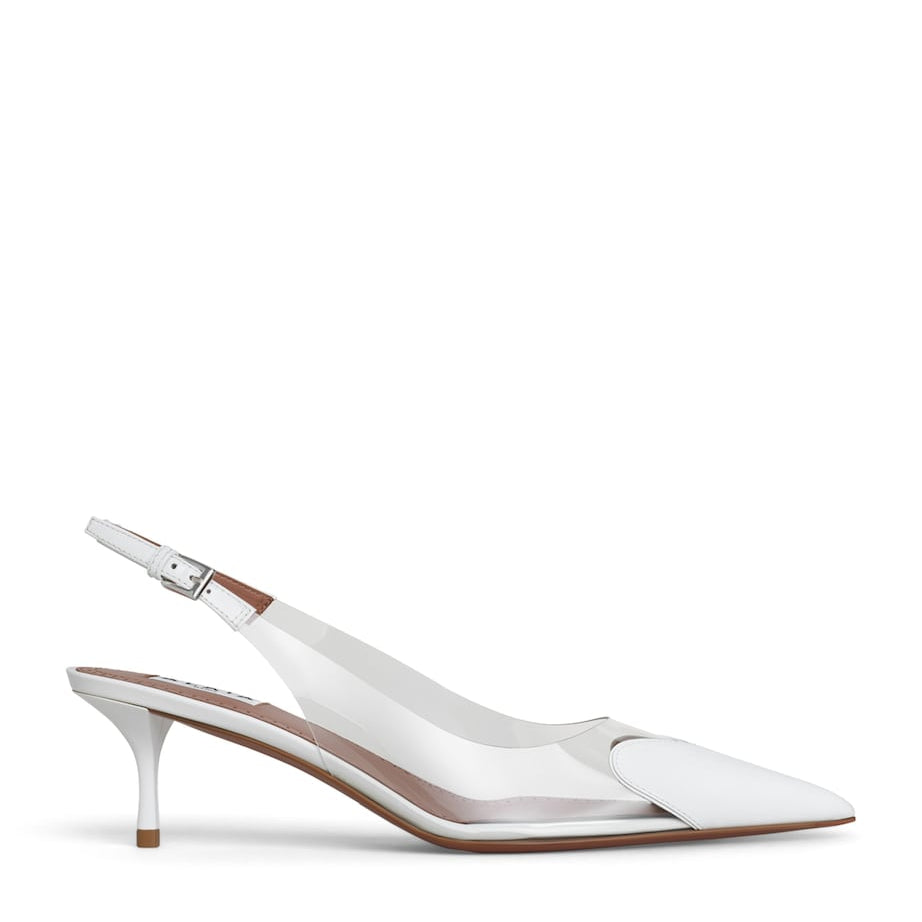 Alaïa White Couer Slingback Pumps 55