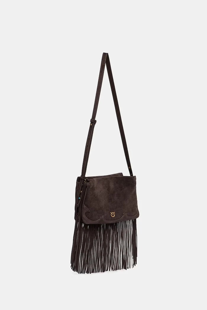 Pinko чанта crossbody дамска от велур