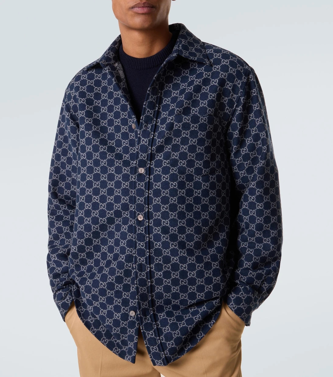Gucci - GG wool jacquard shirt