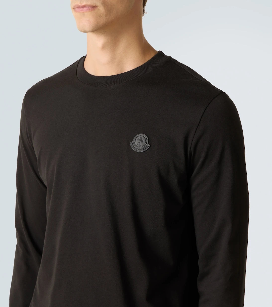 Moncler - تي شيرت من القطن بشعار الماركة