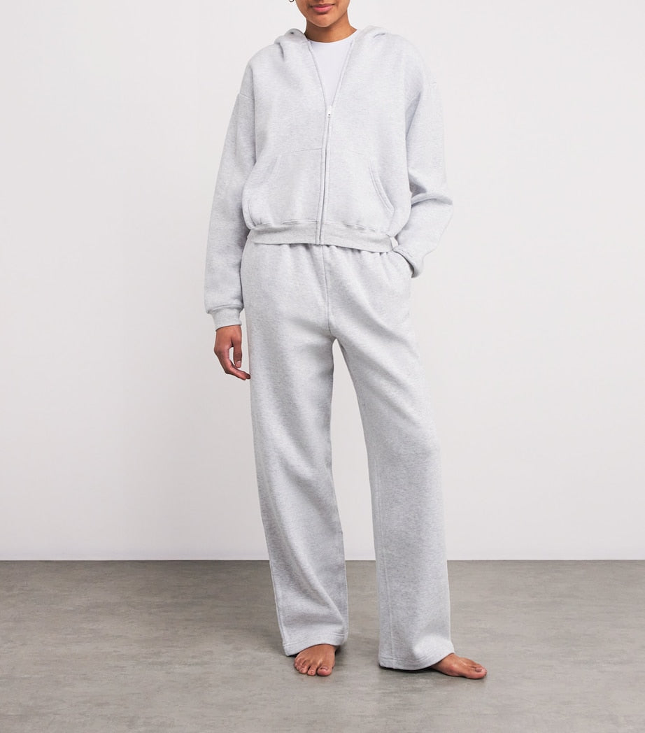 Cotton-Blend Fleece Classic Hoodie LIGHT HEATHER GREY