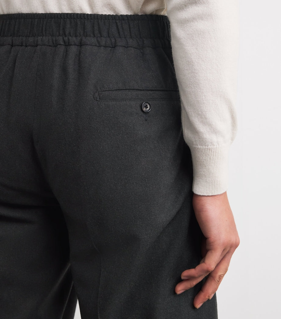 Isaia Wool-Blend Pleated Trousers