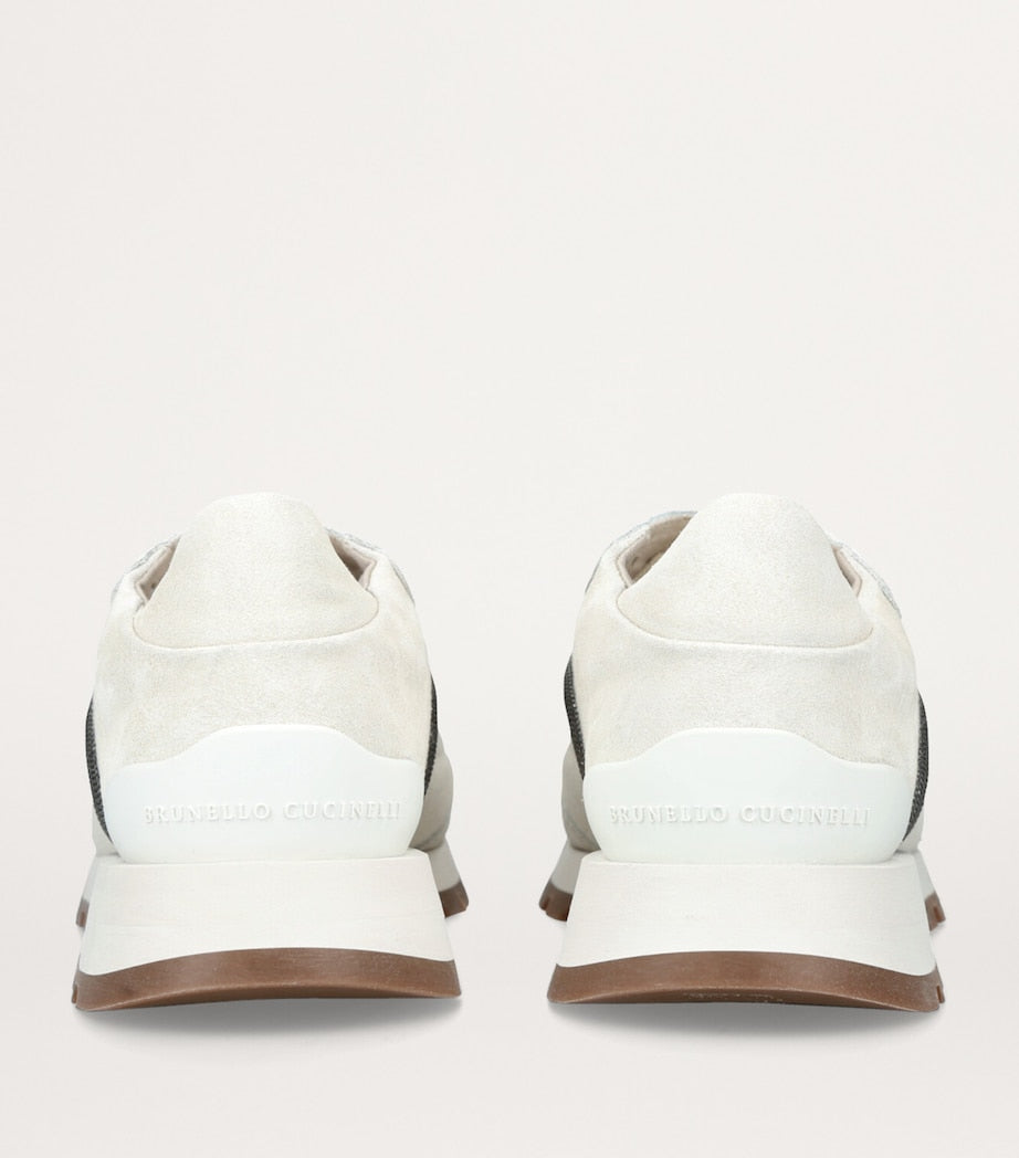 White Leather Tech Sneakers