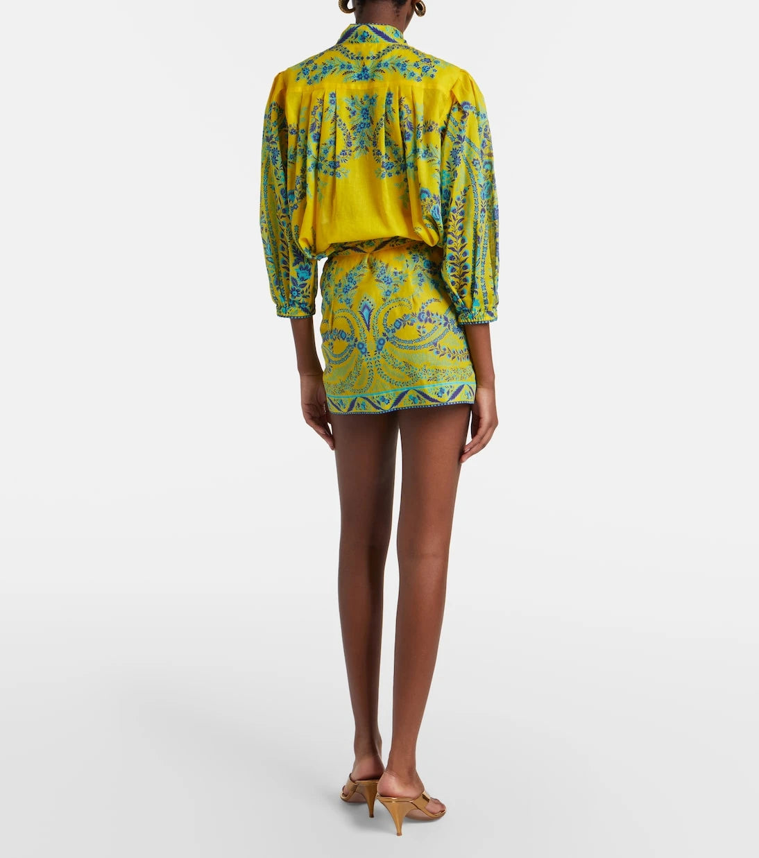 Etro - Floral cotton beach cover-up