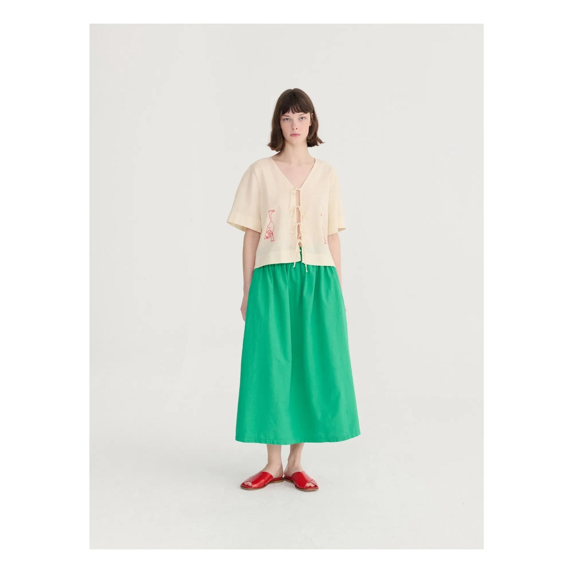 Bobo Choses - Flared Skirt Organic Cotton | Green