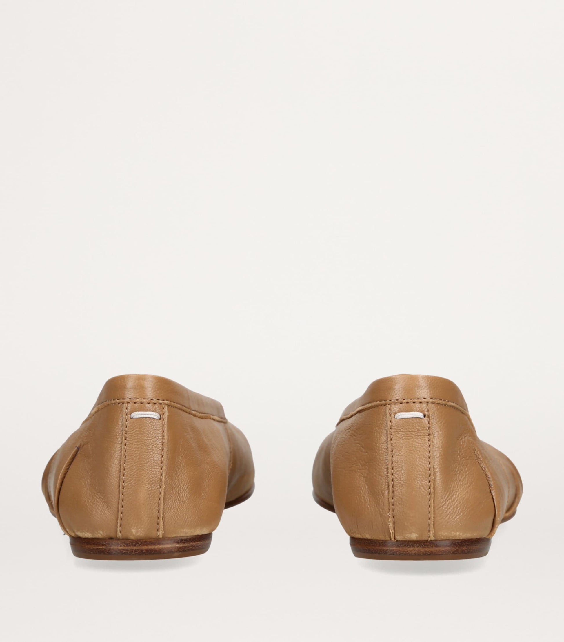 Nude Leather Tabi Ballet Flats