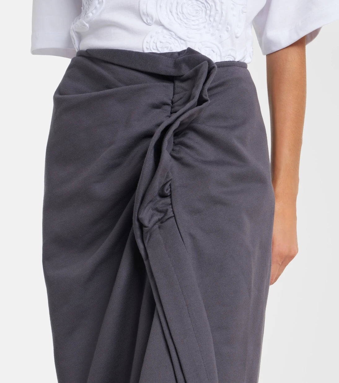 Dries Van Noten - Ruffled cotton midi skirt