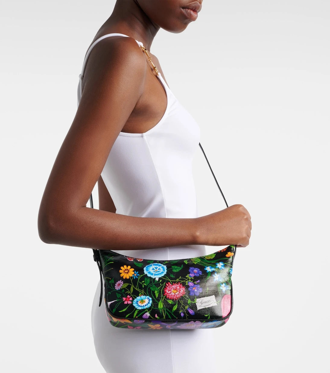 Gucci - Lady Lunetta Small canvas shoulder bag