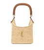 Saint Laurent Beige Raffia Gaby Bucket Bag