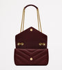 Saint Laurent Burgundy Small Loulou Shoulder Bag