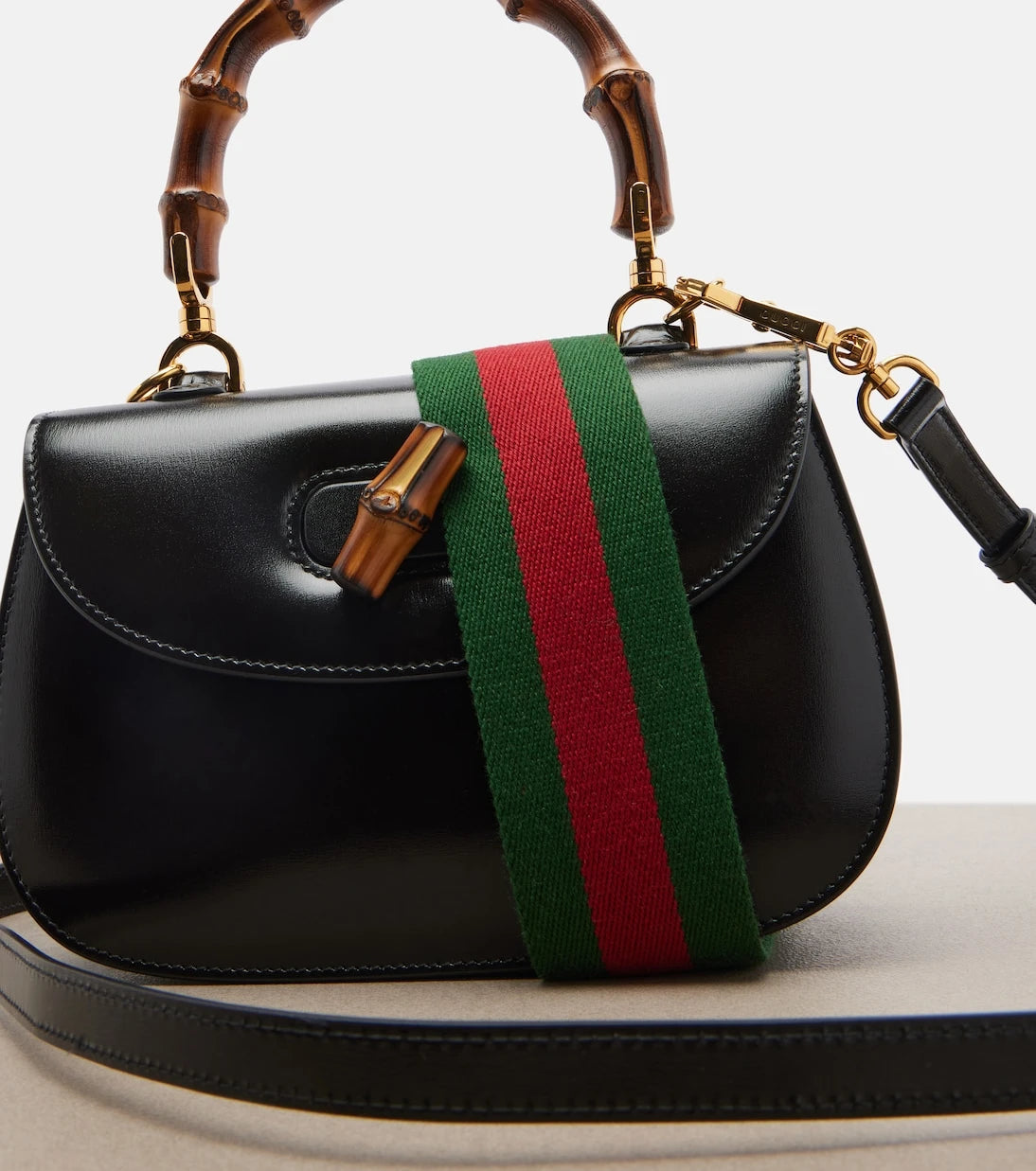 Gucci - Gucci Bamboo 1947 Small leather top-handle bag