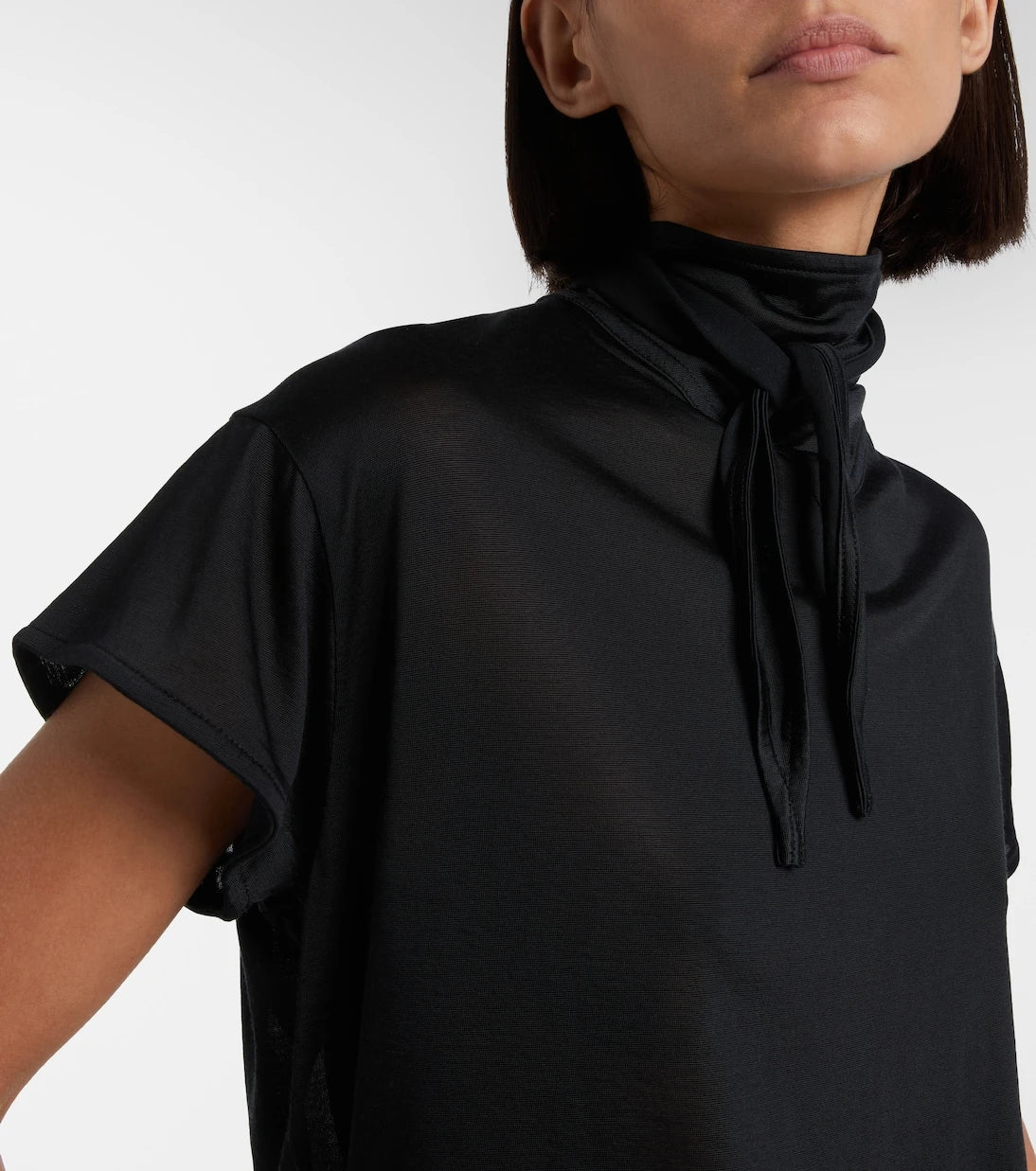 Lemaire - Scarf-detail jersey top