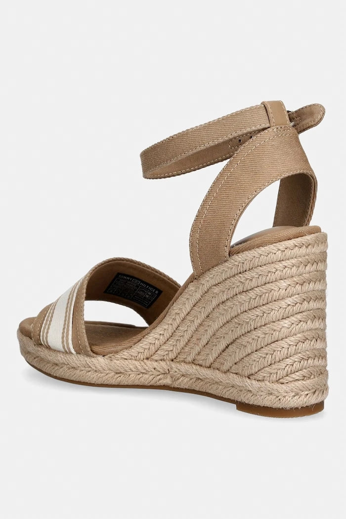 Tommy Hilfiger HIGH WEDGE ESPAD WEBBING Skoşuk Platform Sandalet