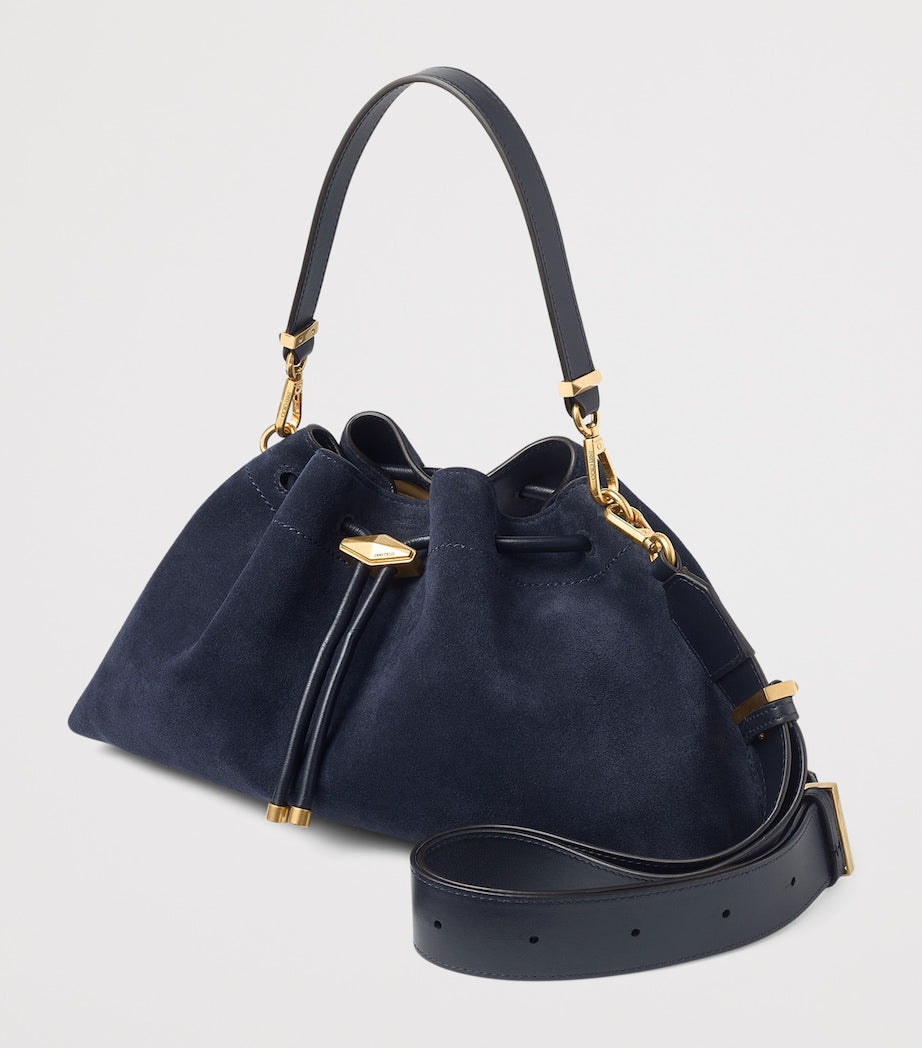 Jimmy Choo Medium Suede Cinch Shoulder Bag