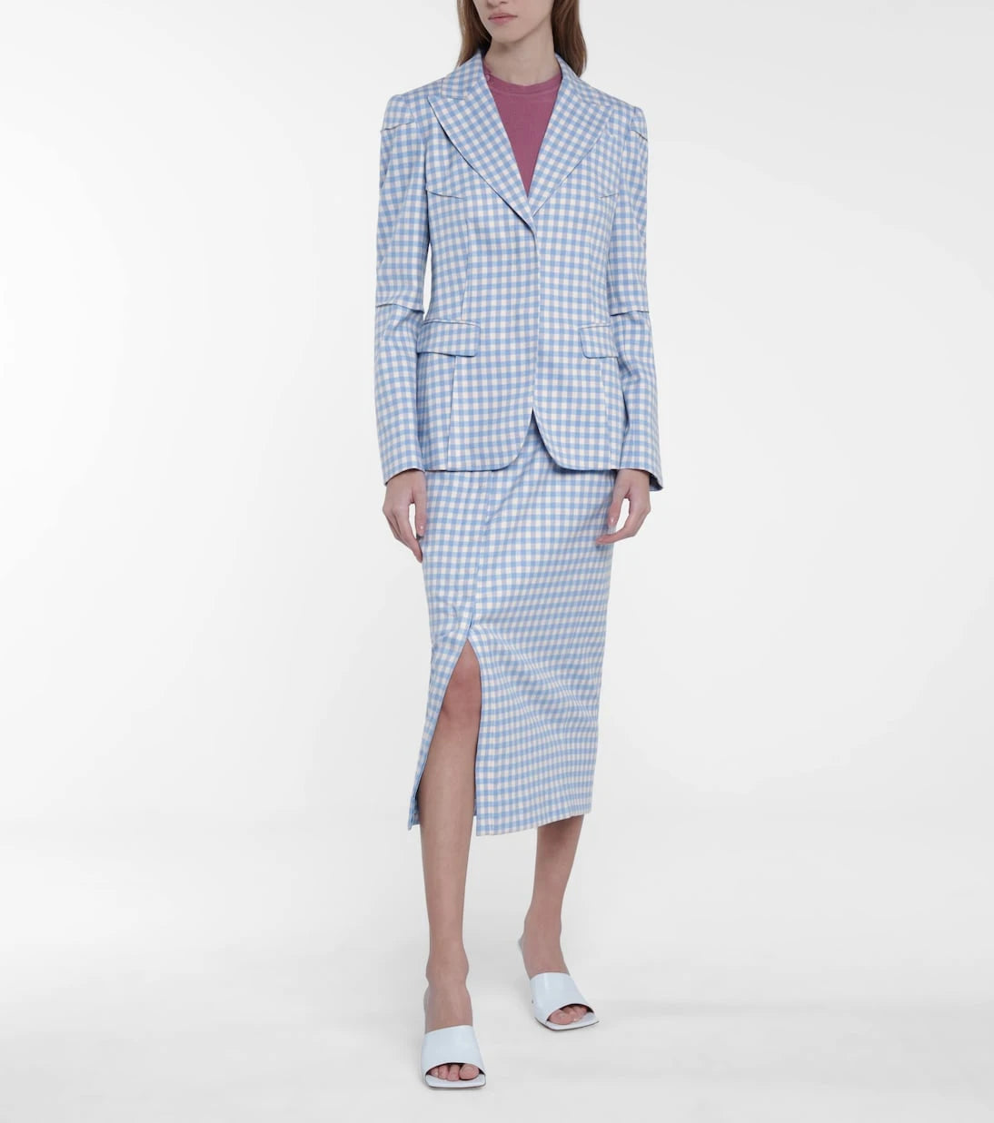 Altuzarra - Beatrix gingham stretch-blend blazer