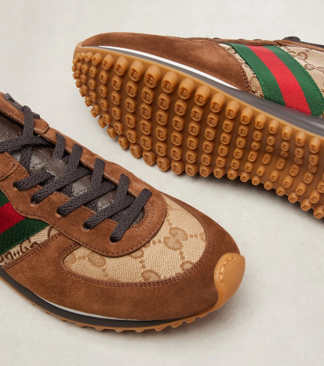 Gucci - Re-Motion suede-trimmed sneakers