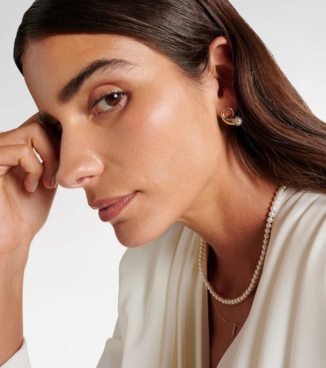 Mateo - 14kt gold earrings with diamonds and pearls