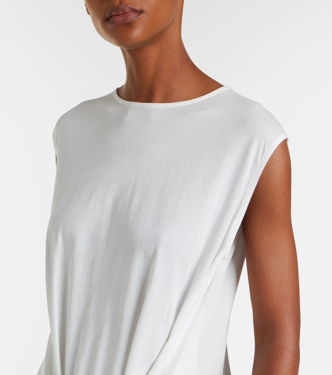 Toteme - Gathered cotton jersey midi dress