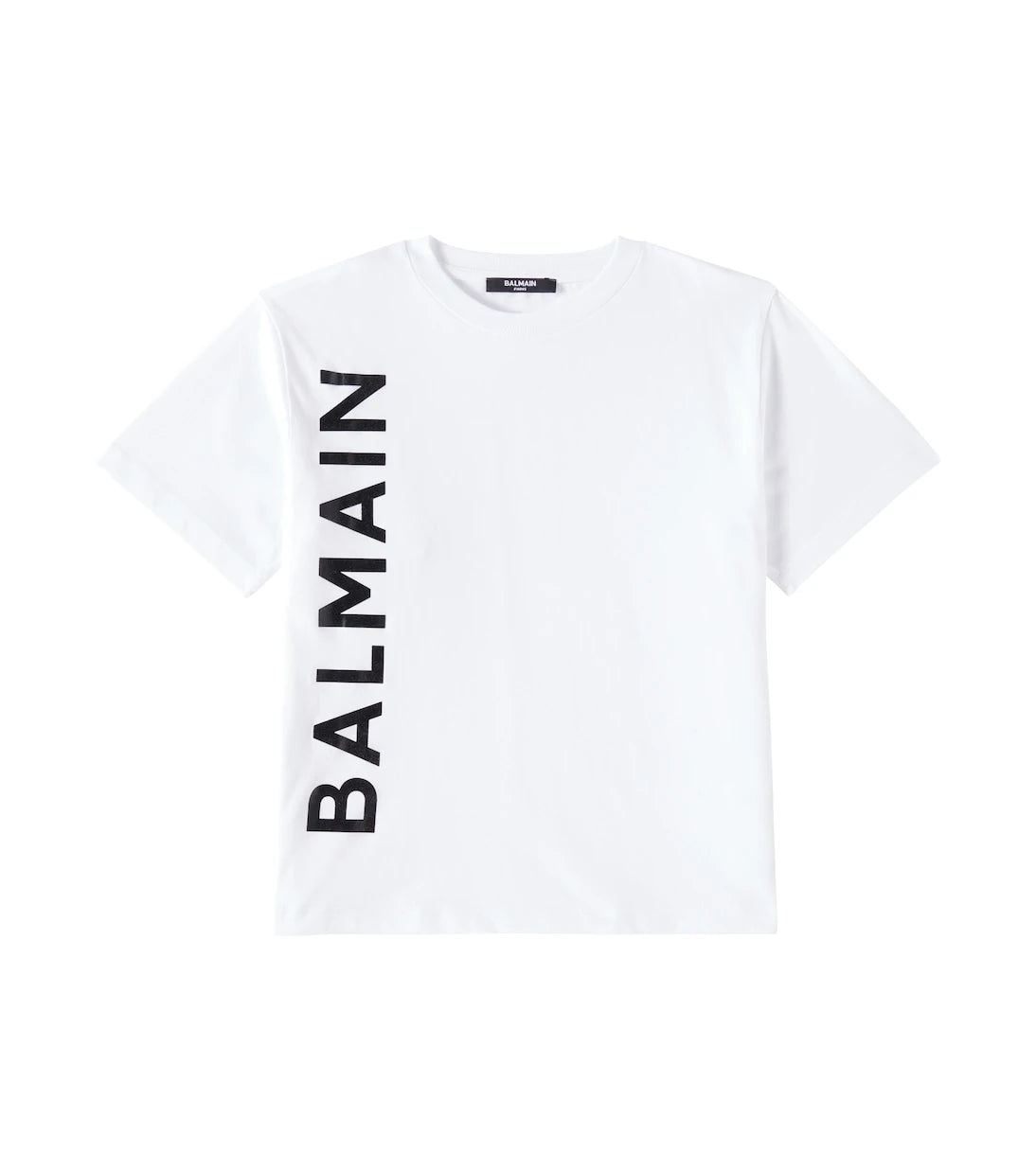 Balmain Kids - تي شيرت جيرسيه قطني بالشعار