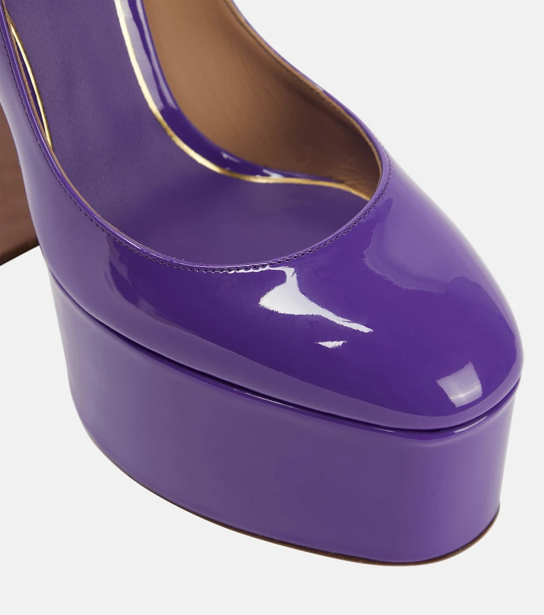Valentino Garavani - Tan-Go patent leather platform pumps