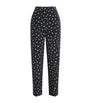 Blazé Milano Navy Silk Polka-Dot Mariquita Straight Trousers