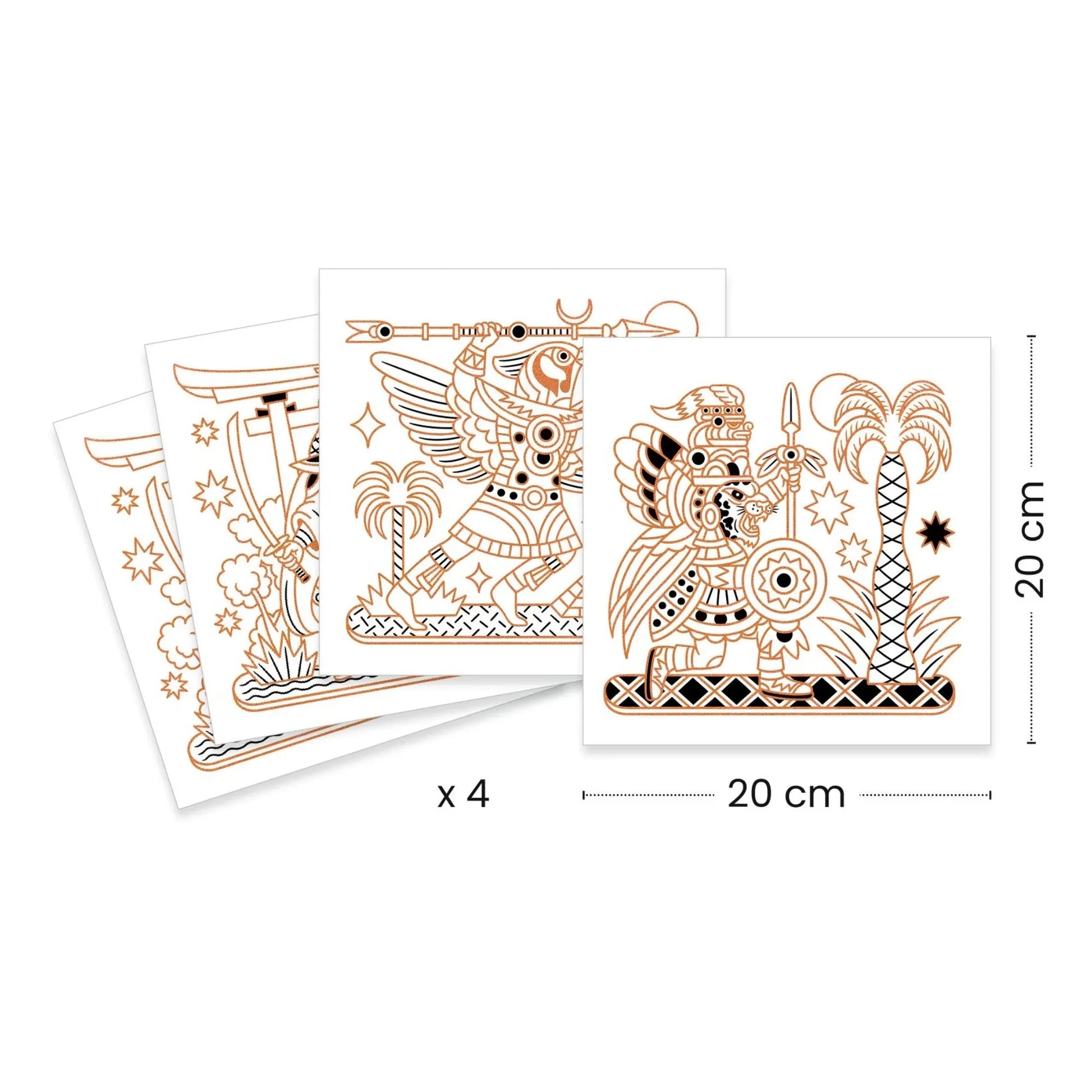 Djeco - Animal Warriors Colouring Pages