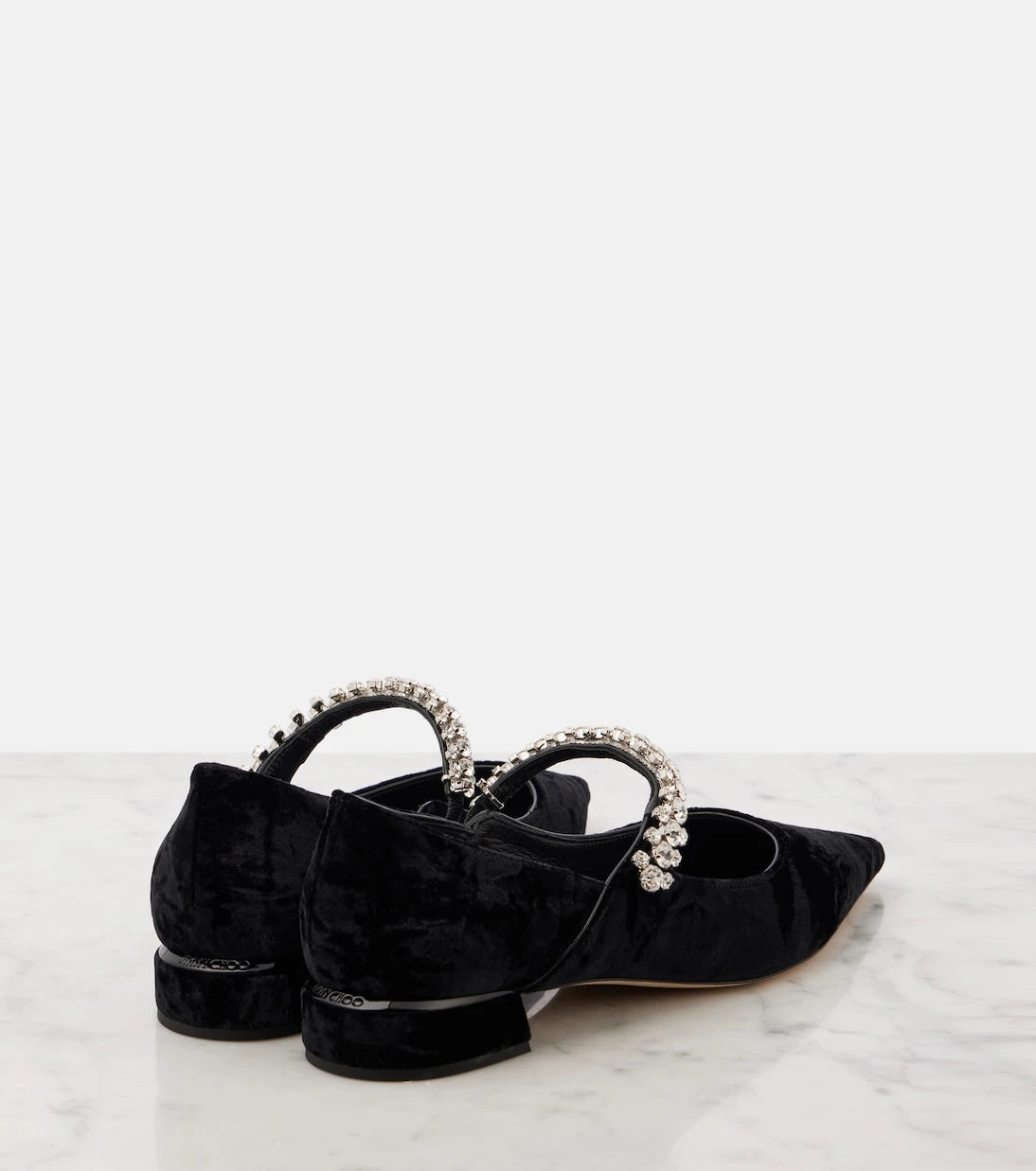 Jimmy Choo - Bing embellished velvet ballet flats