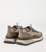 Brown Techno-Suede Runner Sneakers