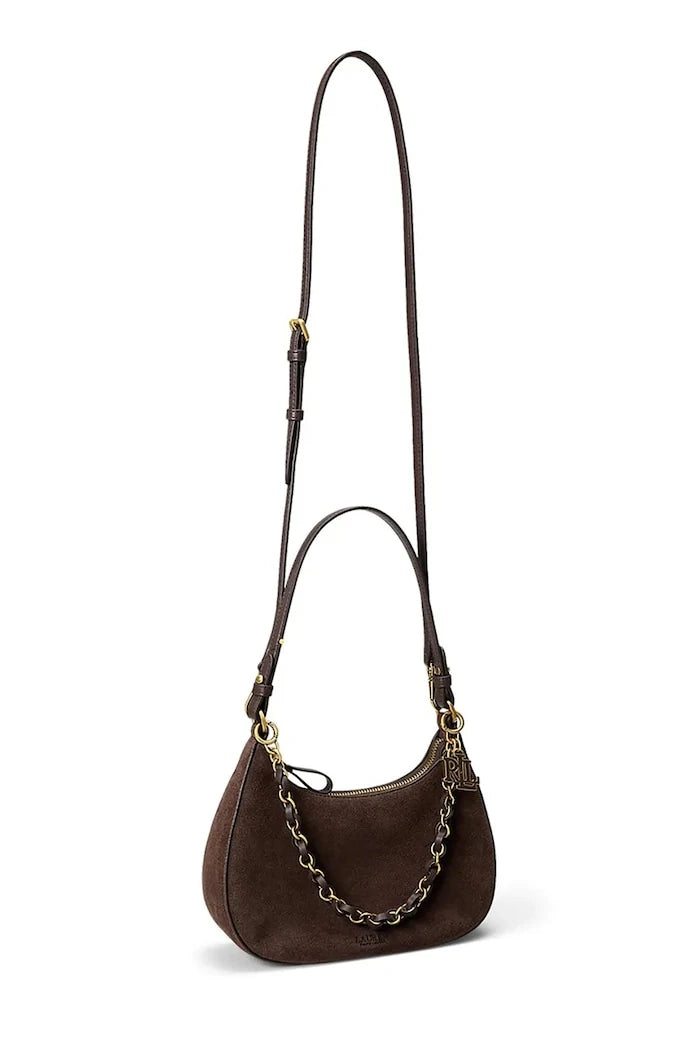 Lauren Ralph Lauren kadın süet crossbody çanta