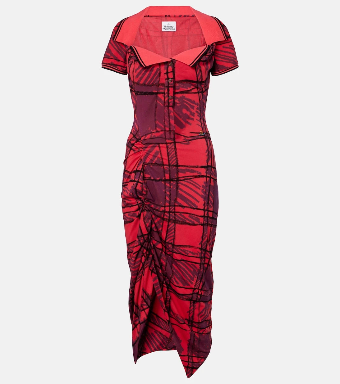 Vivienne Westwood - Long Monday checked cotton polo dress