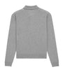 Grey Wool Polo Sweater