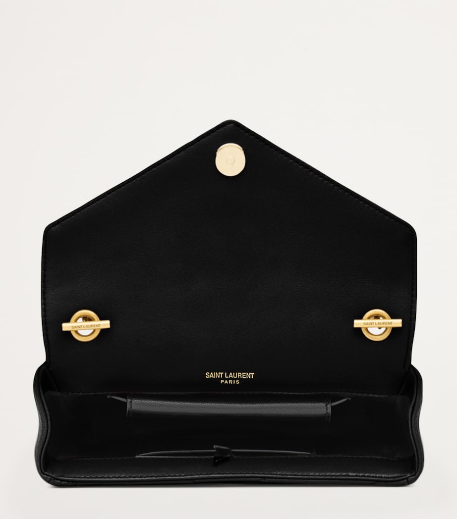 Purple Mini Leather Loulou Cross-Body Bag