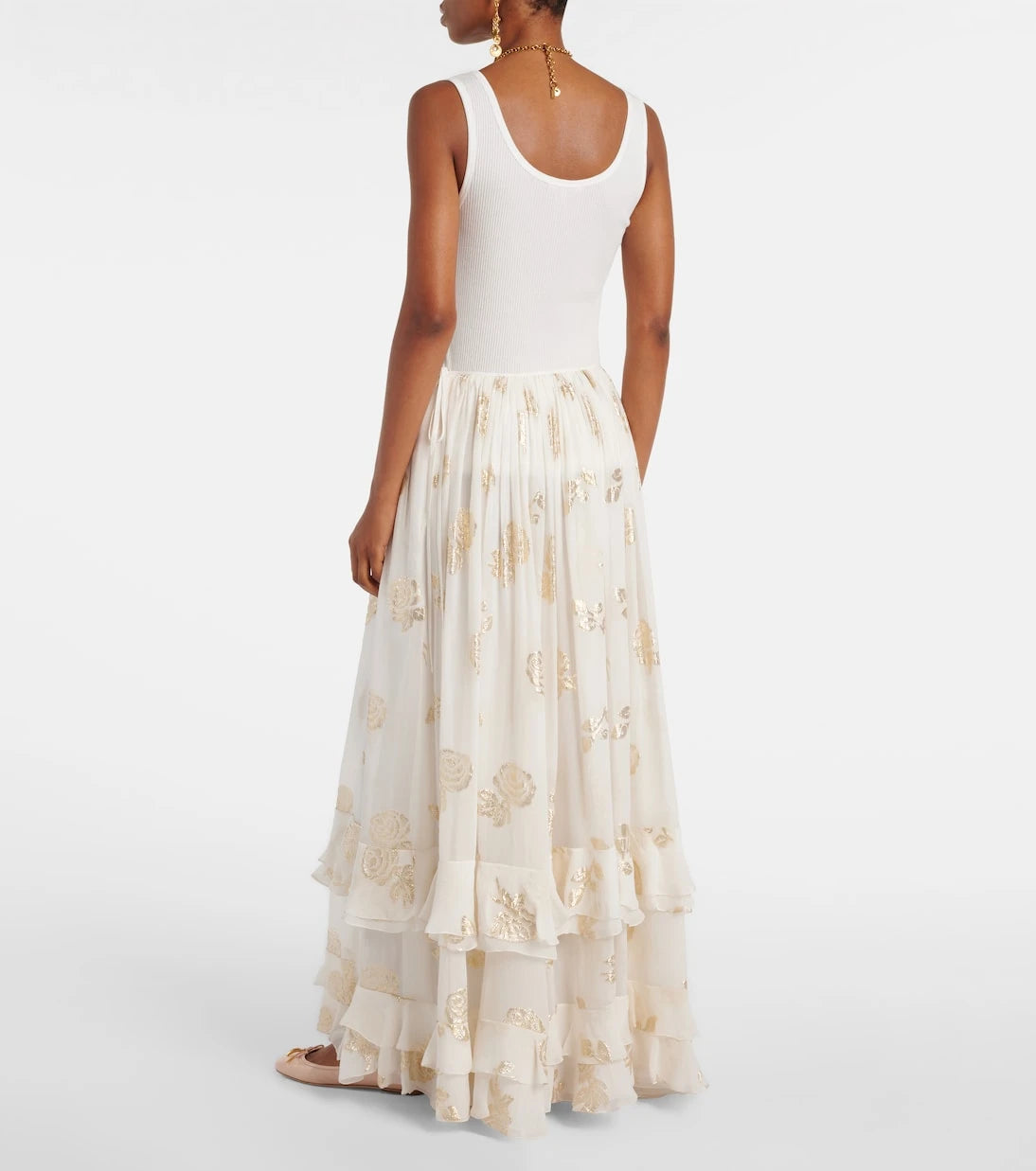 Chloé - Floral jacquard muslin maxi skirt
