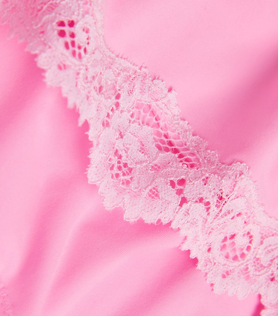 Pink Lace-Trim Fits Everybody Bodysuit