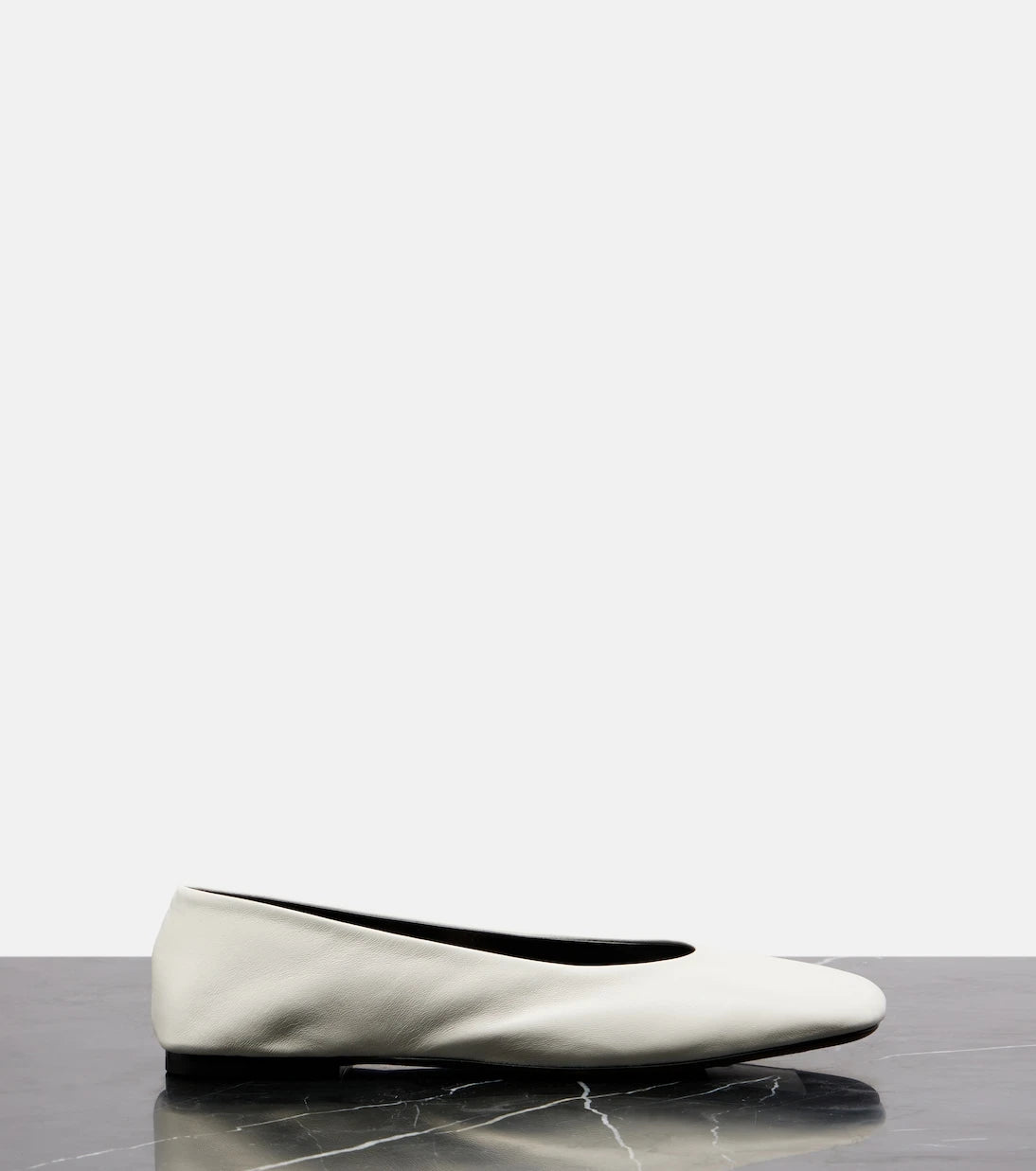 The Row - Square leather ballet flats