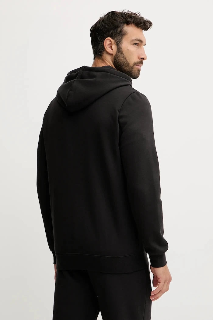 Pamuklu fermuarlı kapüşonlu erkek Puma sweatshirt